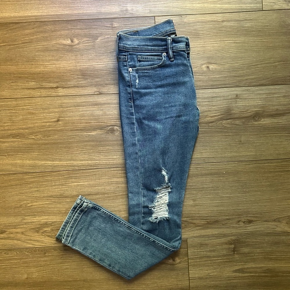 BDG | Urban Outfitters Skinny Stretch Distressed Blue Jeans (30 X 30)